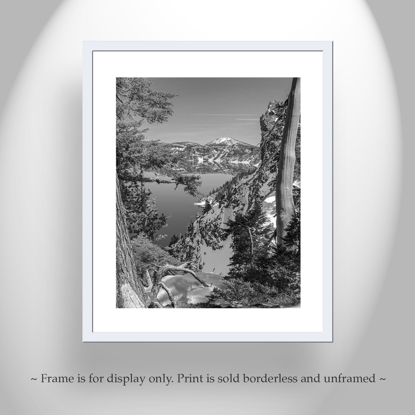 Black and White Crater Lake Oregon Landscape Photography