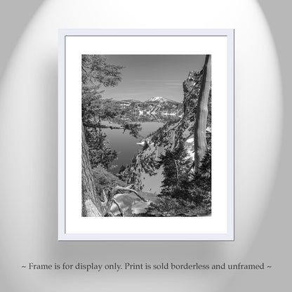 Black and White Crater Lake Oregon Landscape Photography