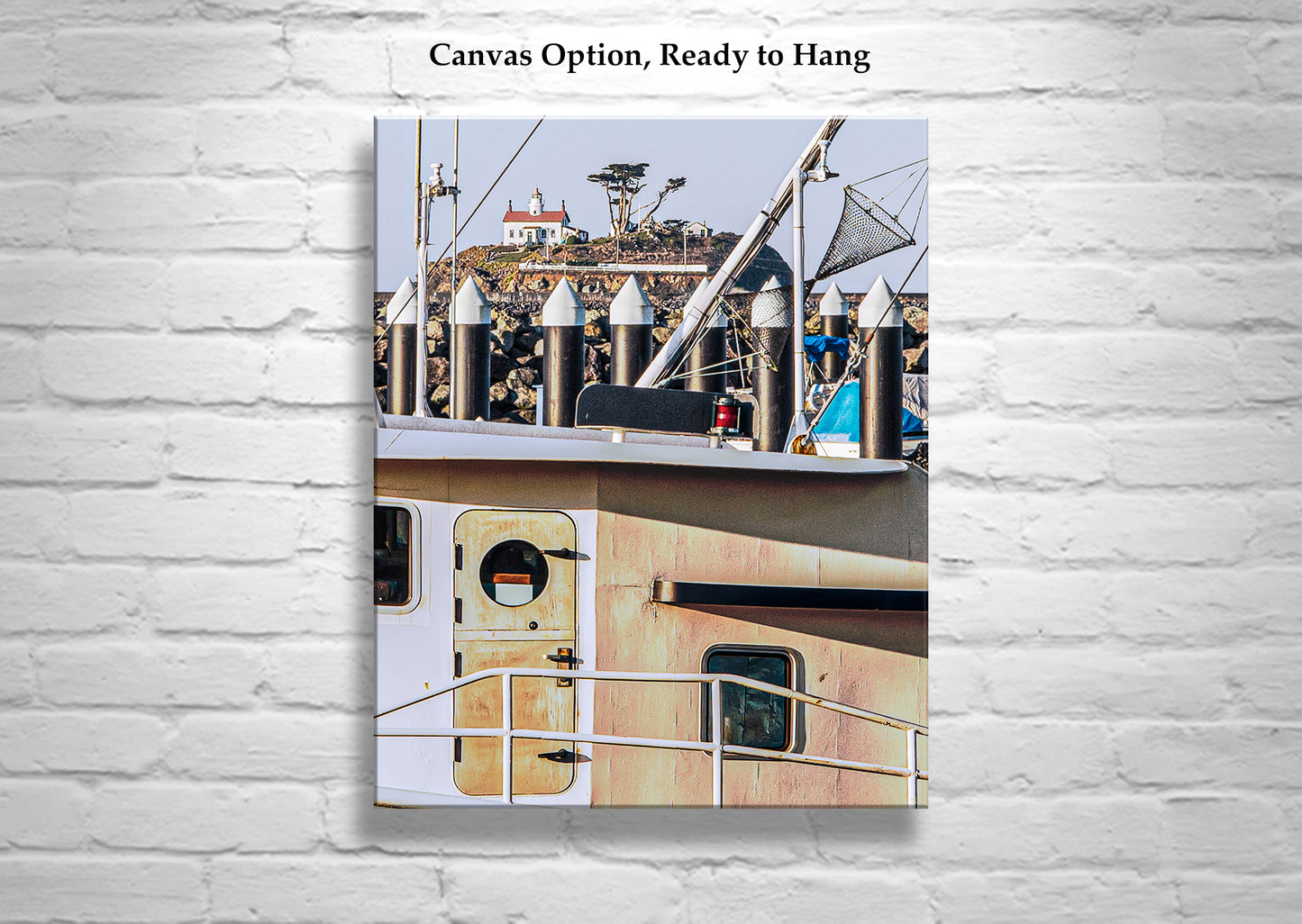 Crescent City Harbor Art Print | Fishing Trawler & Battery Point Lighthouse
