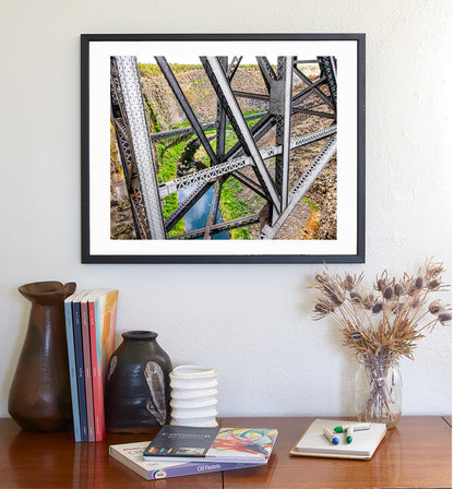 Bend Oregon Art Print Gift with Crooked River Railroad Trestle