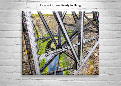 Bend Oregon Art Print Gift with Crooked River Railroad Trestle