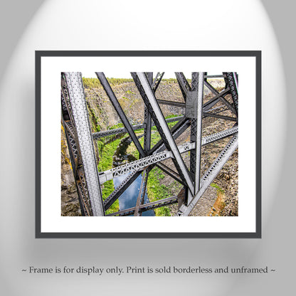 Bend Oregon Art Print Gift with Crooked River Railroad Trestle