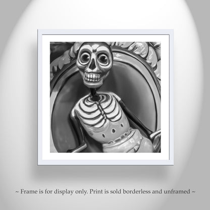 Day of the Dead Hispanic Folk Art Wall Decor in Surreal Black and White
