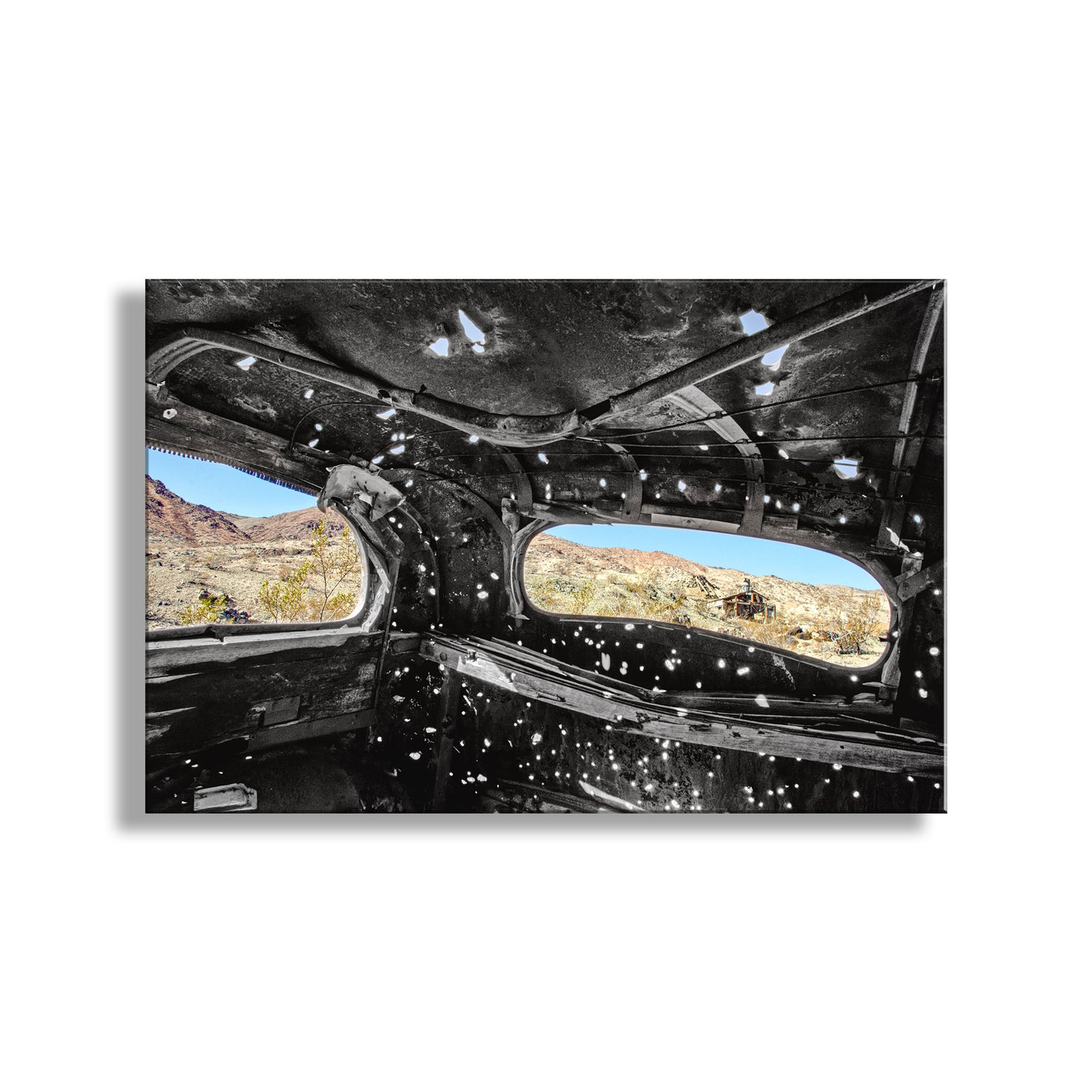 Old Truck Picture and Death Valley Mine Ruins as Rustic Wall Decor