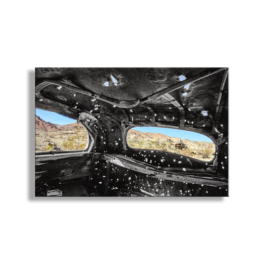 Old Truck Picture and Death Valley Mine Ruins as Rustic Wall Decor