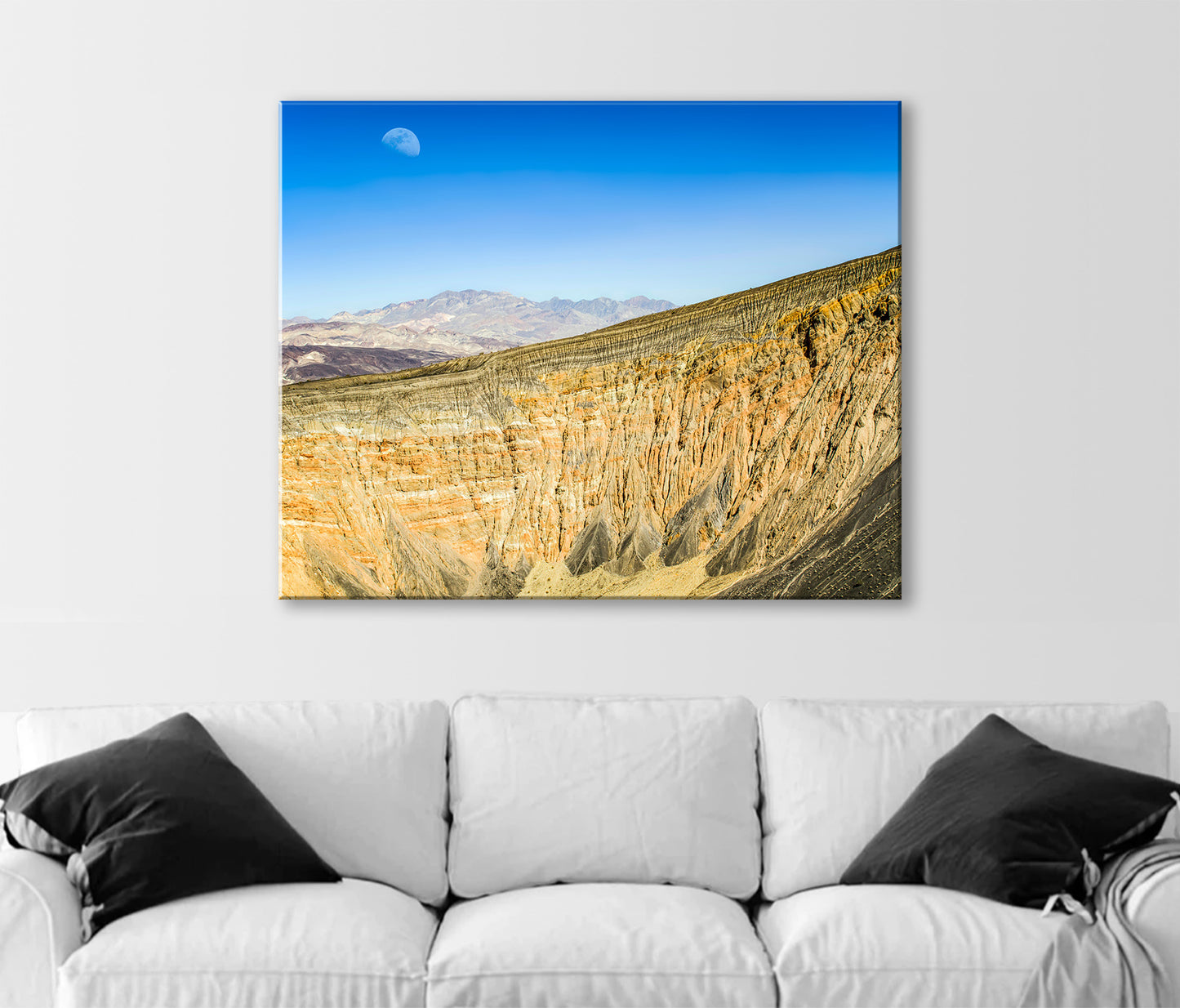 Death Valley Desert Art with Ubehebe Crater Volcanic Landscape