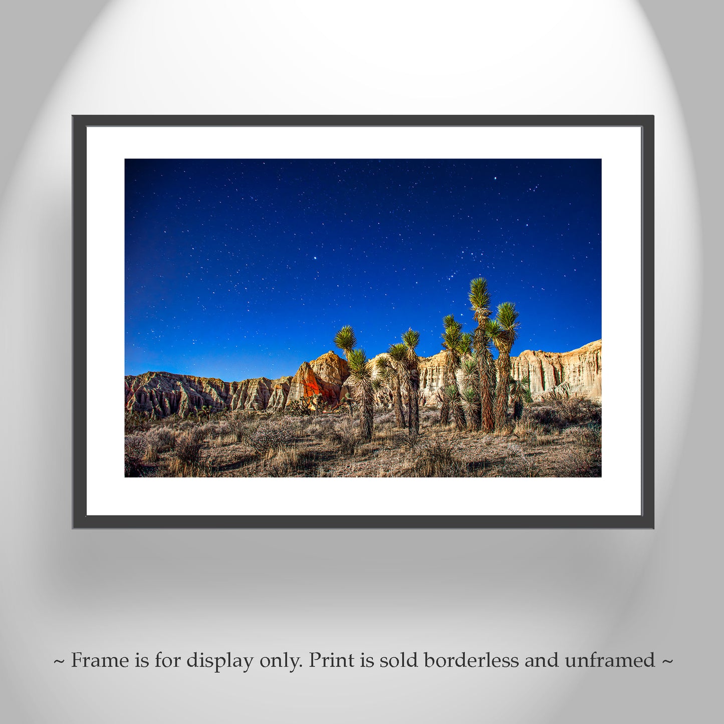 Mojave Desert Night Art - Joshua Tree Starry Sky Landscape Print