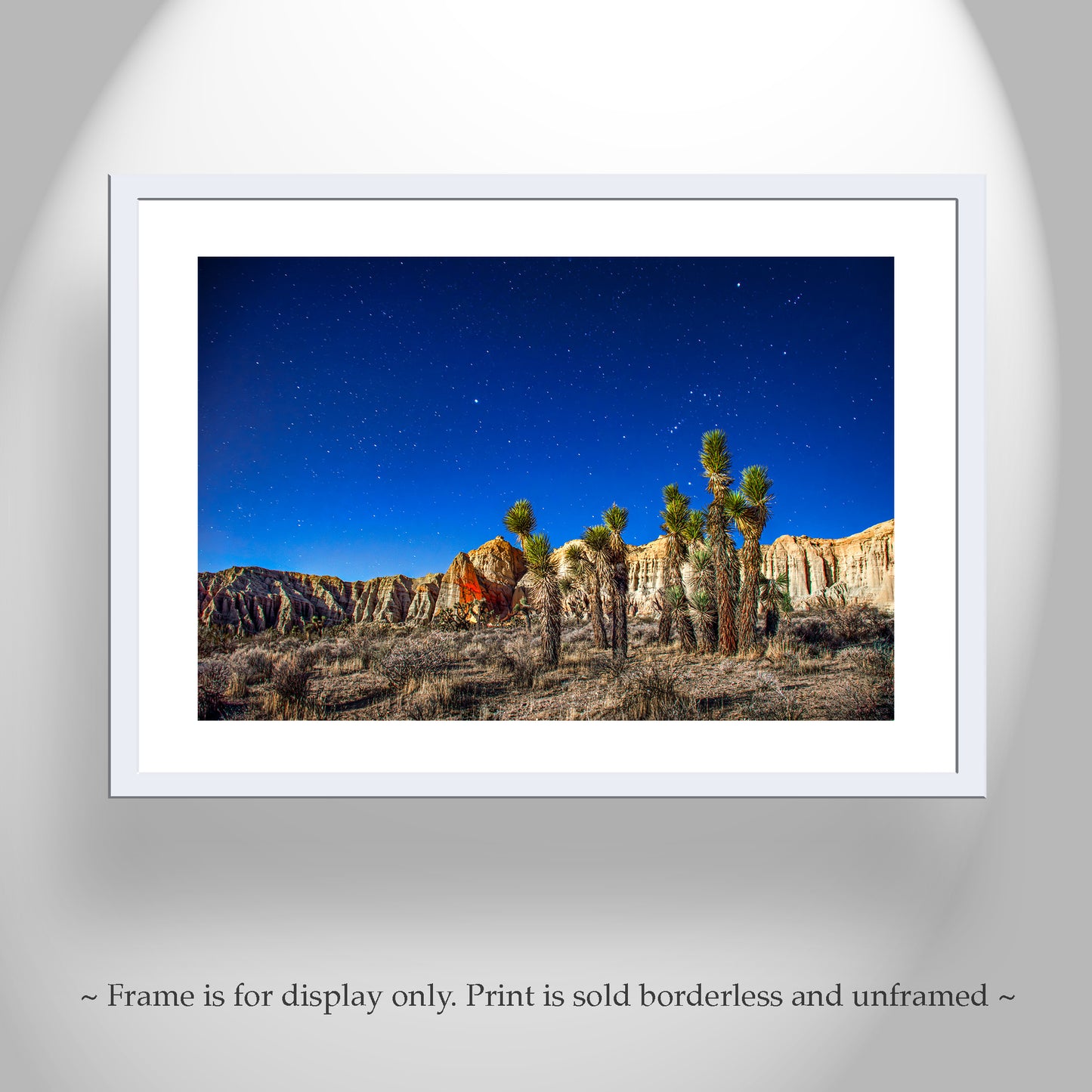 Mojave Desert Night Art - Joshua Tree Starry Sky Landscape Print