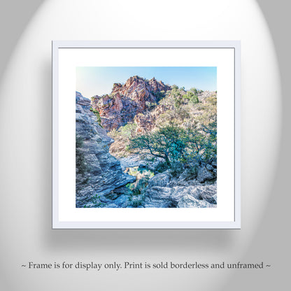 Desert Canyon Wall Decor in Southern Arizona on Square Art Print