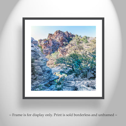Desert Canyon Wall Decor in Southern Arizona on Square Art Print