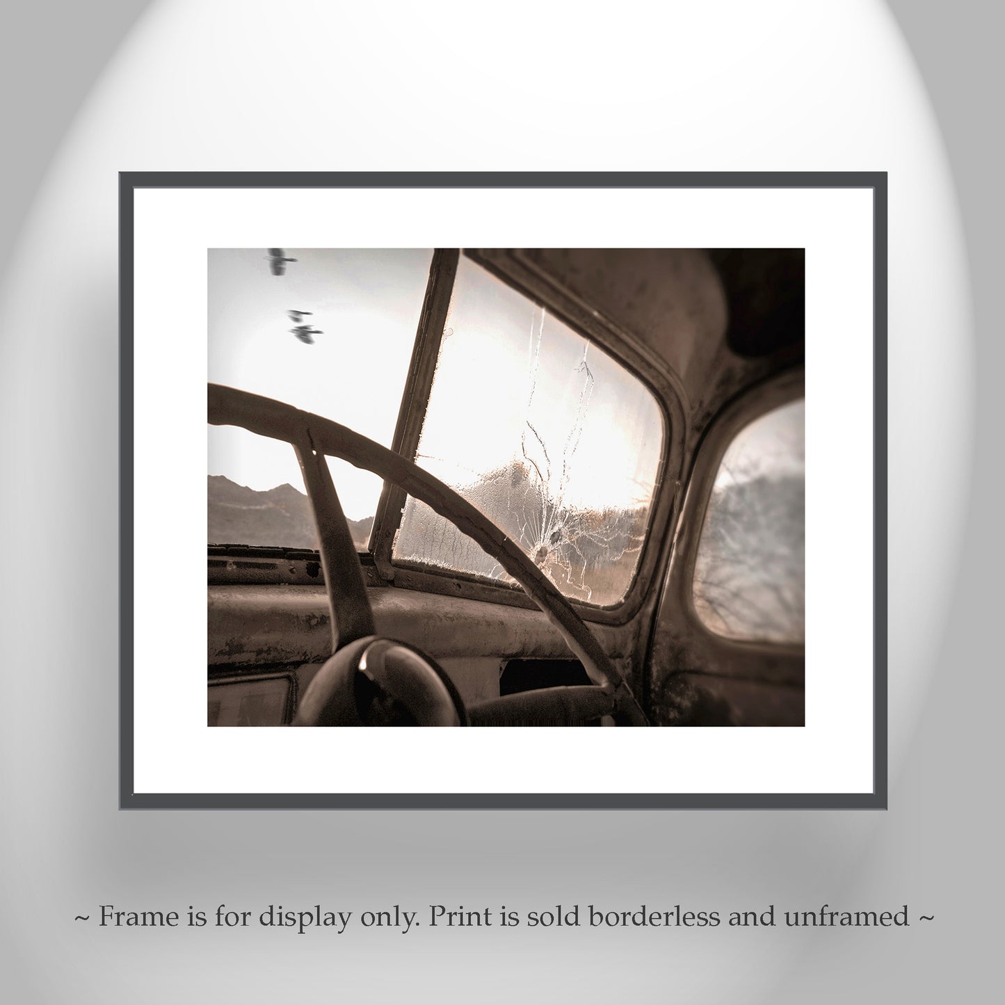 Surreal Vintage Truck Photo in Desert Sepia – Rustic Ford Truck Art