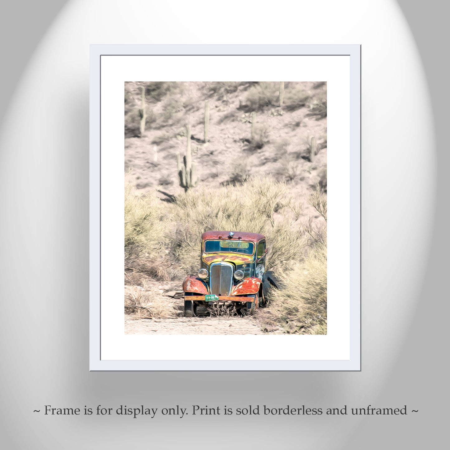 Vintage Truck Photograph in Arizona Desert Landscape