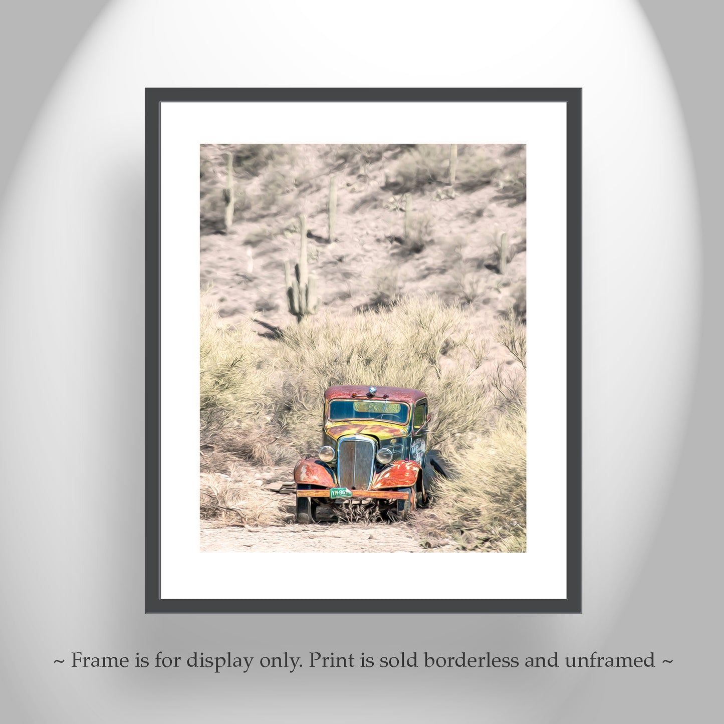 Vintage Truck Photograph in Arizona Desert Landscape
