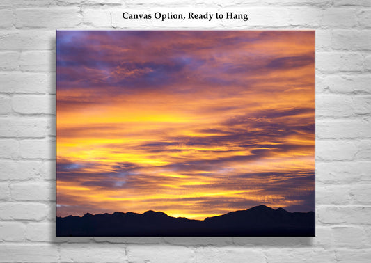 Arizona Desert Sunset Fine Art Print | Tucson Monsoon Sky Photo
