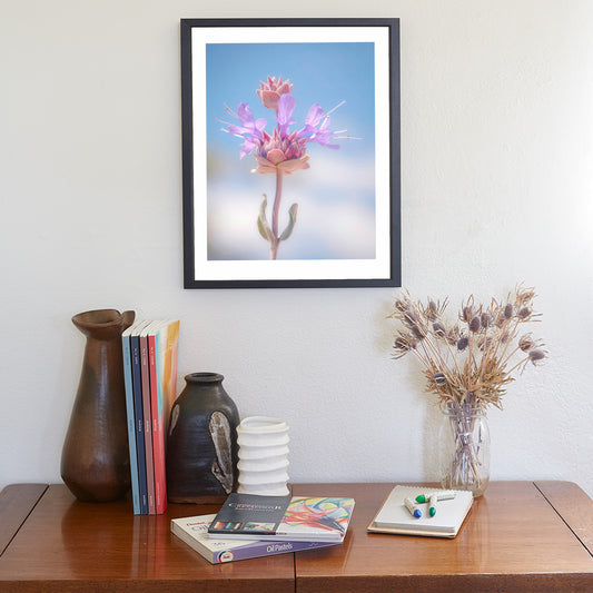Minimalist Flower Art with Desert Sage as Botanical Nature Decor