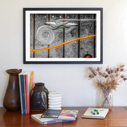 Surreal Nautical Art Print with San Diego California Marina Mooring Line & Cleat