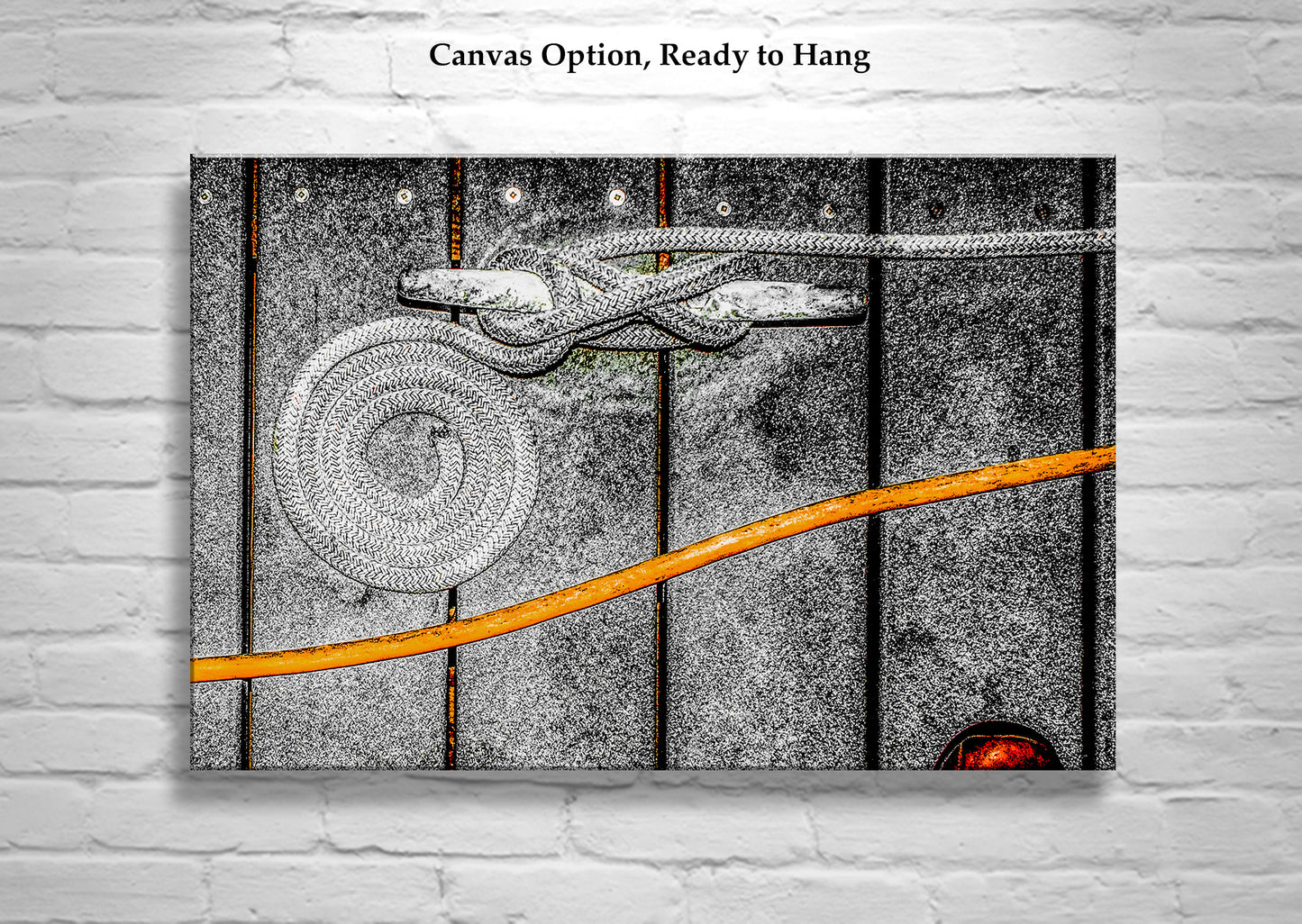 Surreal Nautical Art Print with San Diego California Marina Mooring Line & Cleat