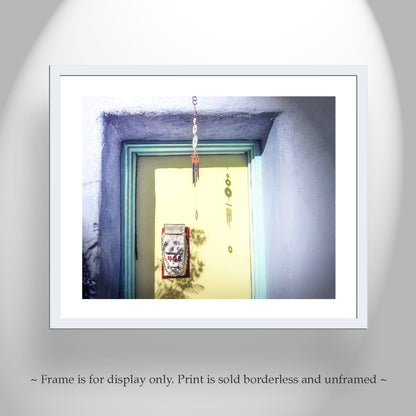 Tucson Arizona Barrio Door Photograph with Vintage Adobe House