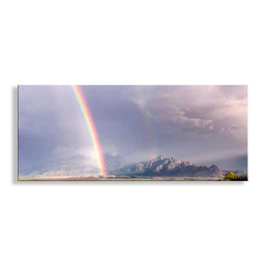 Double Rainbow in Tucson Arizona | Desert Mountain Landscape Wall Art