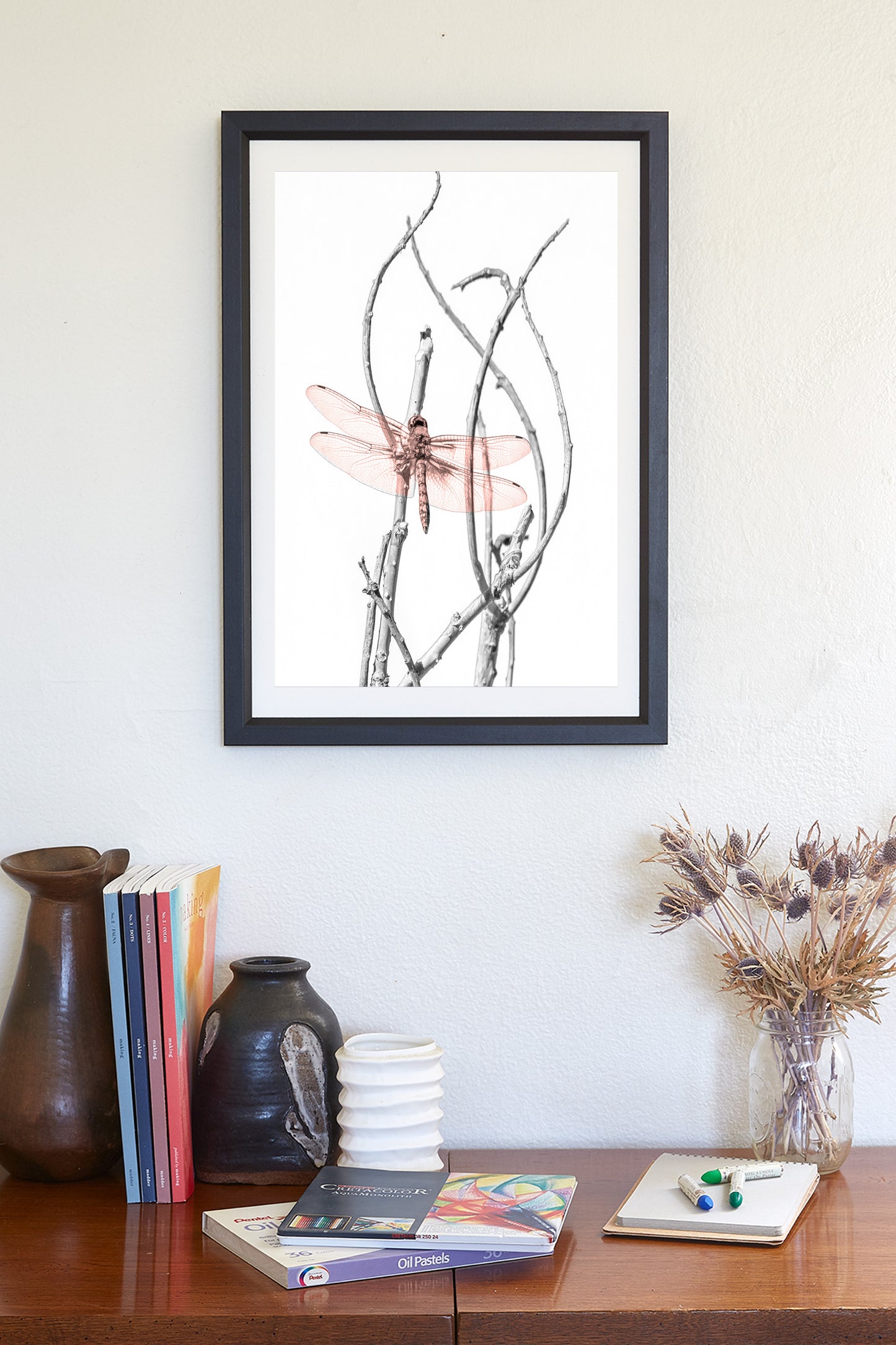 Dragonfly Art Print as Minimalist Nature Photography