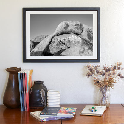 Alabama Hills Fine Art Print | Mobius Arch Black & White Photo
