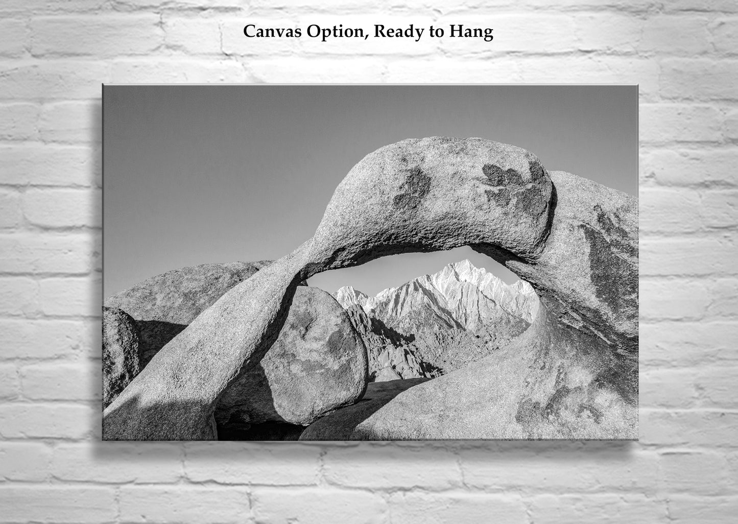 Alabama Hills Fine Art Print | Mobius Arch Black & White Photo