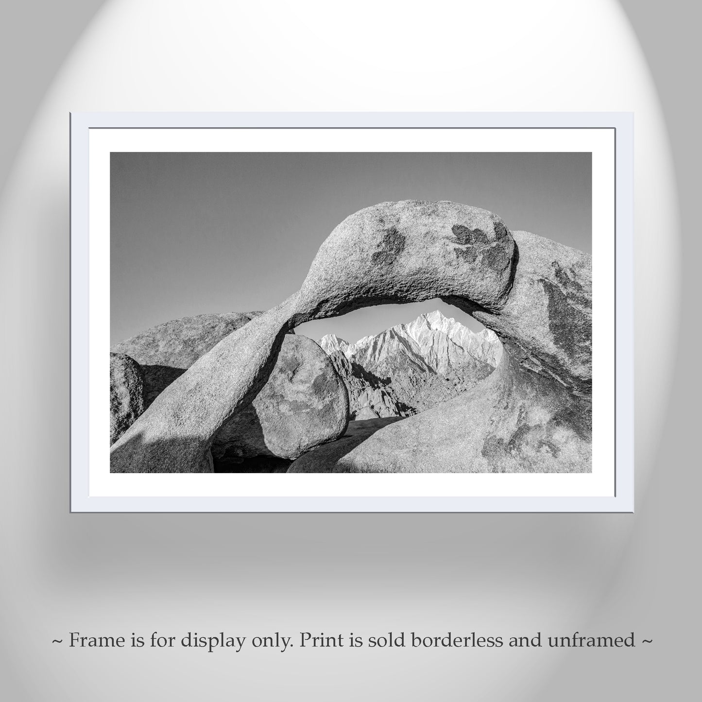 Alabama Hills Fine Art Print | Mobius Arch Black & White Photo