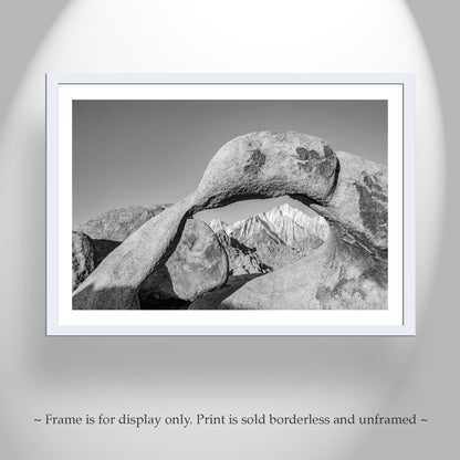 Alabama Hills Fine Art Print | Mobius Arch Black & White Photo