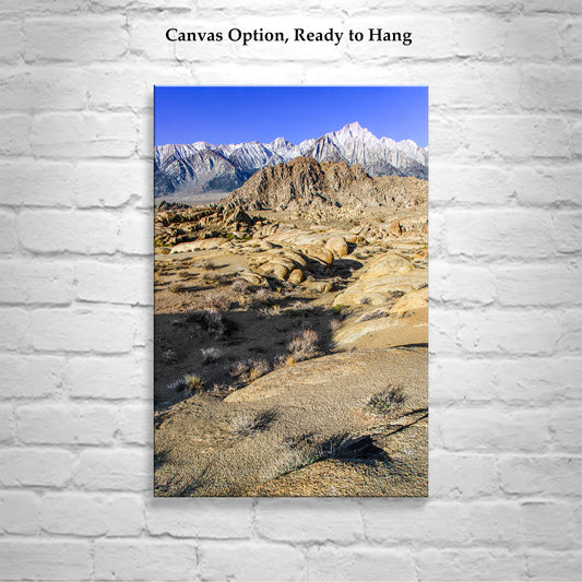 Eastern Sierra Wall Art for Sale with Mt Whitney and California Desert