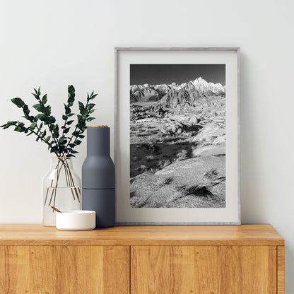 Black and White Eastern Sierra Photograph for Sale with Mt Whitney