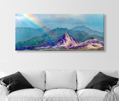 Elephant Head Peak Santa Rita Mountains Arizona Landscape Art & Rainbow