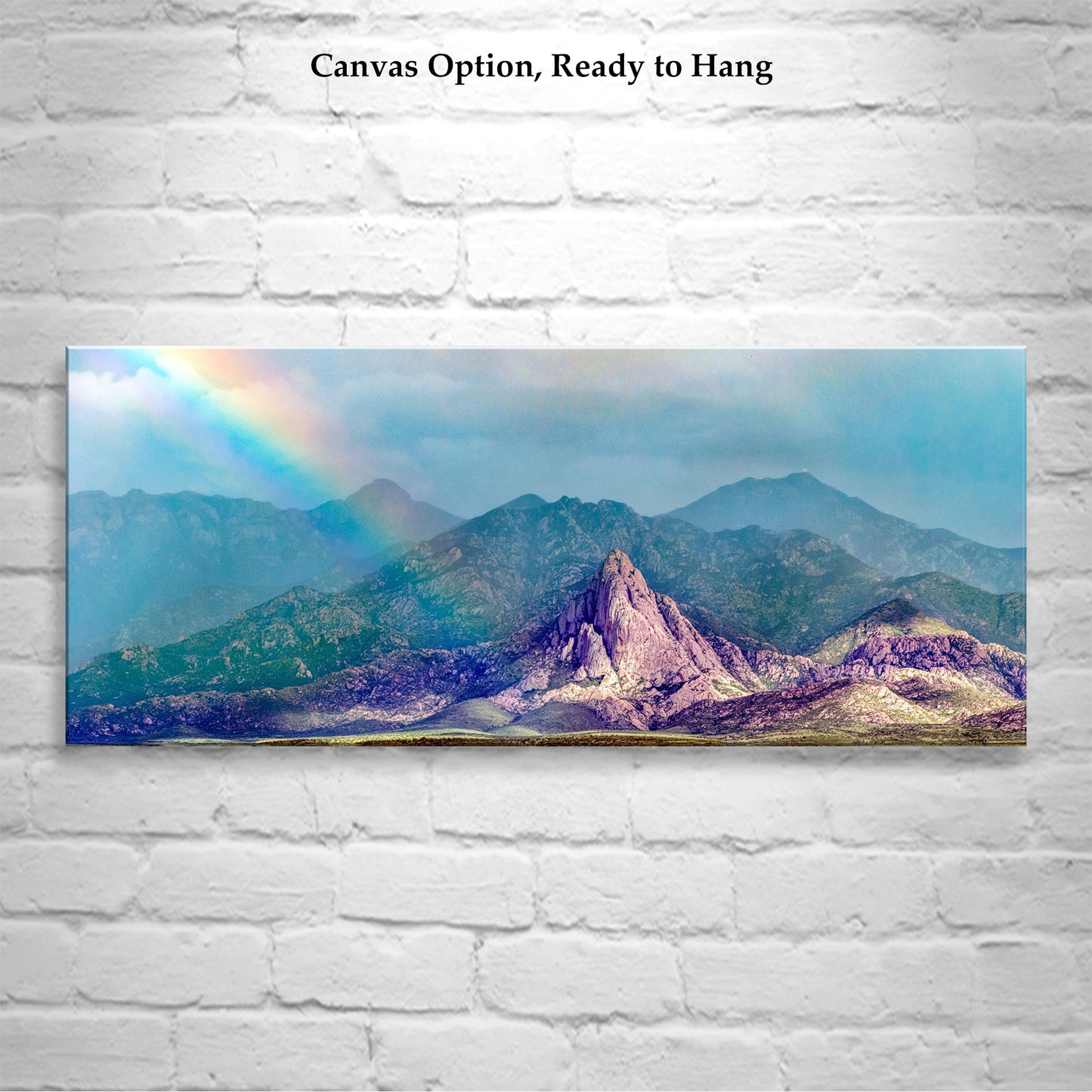 Elephant Head Peak Santa Rita Mountains Arizona Landscape Art & Rainbow