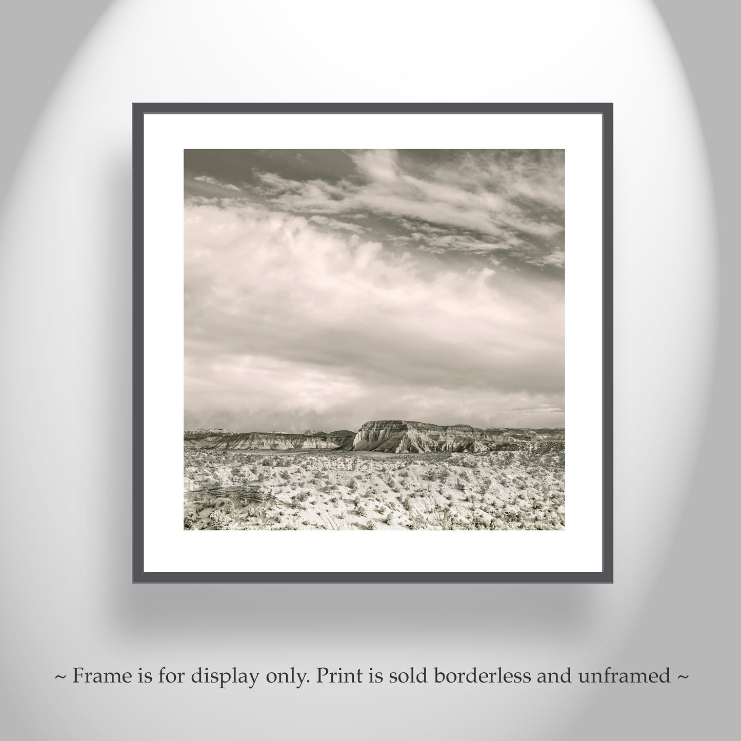Escalante Utah Desert Landscape Photography on Square Print