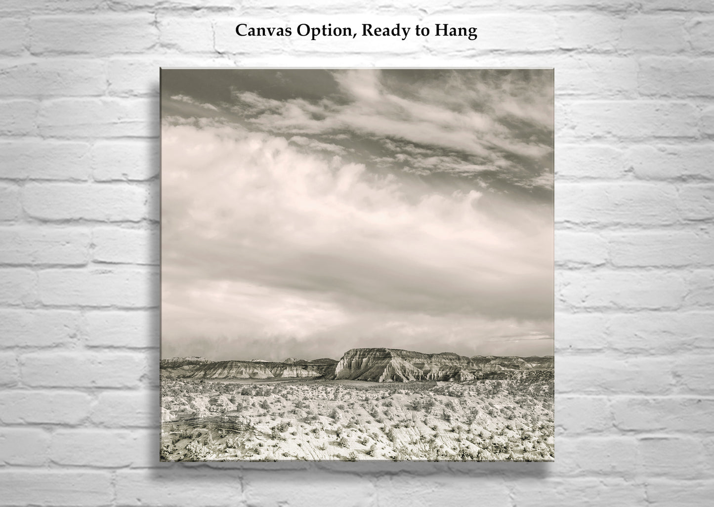 Escalante Utah Desert Landscape Photography on Square Print