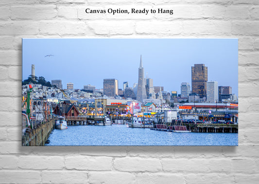 Fishermans Wharf Art Print Panorama | San Francisco California