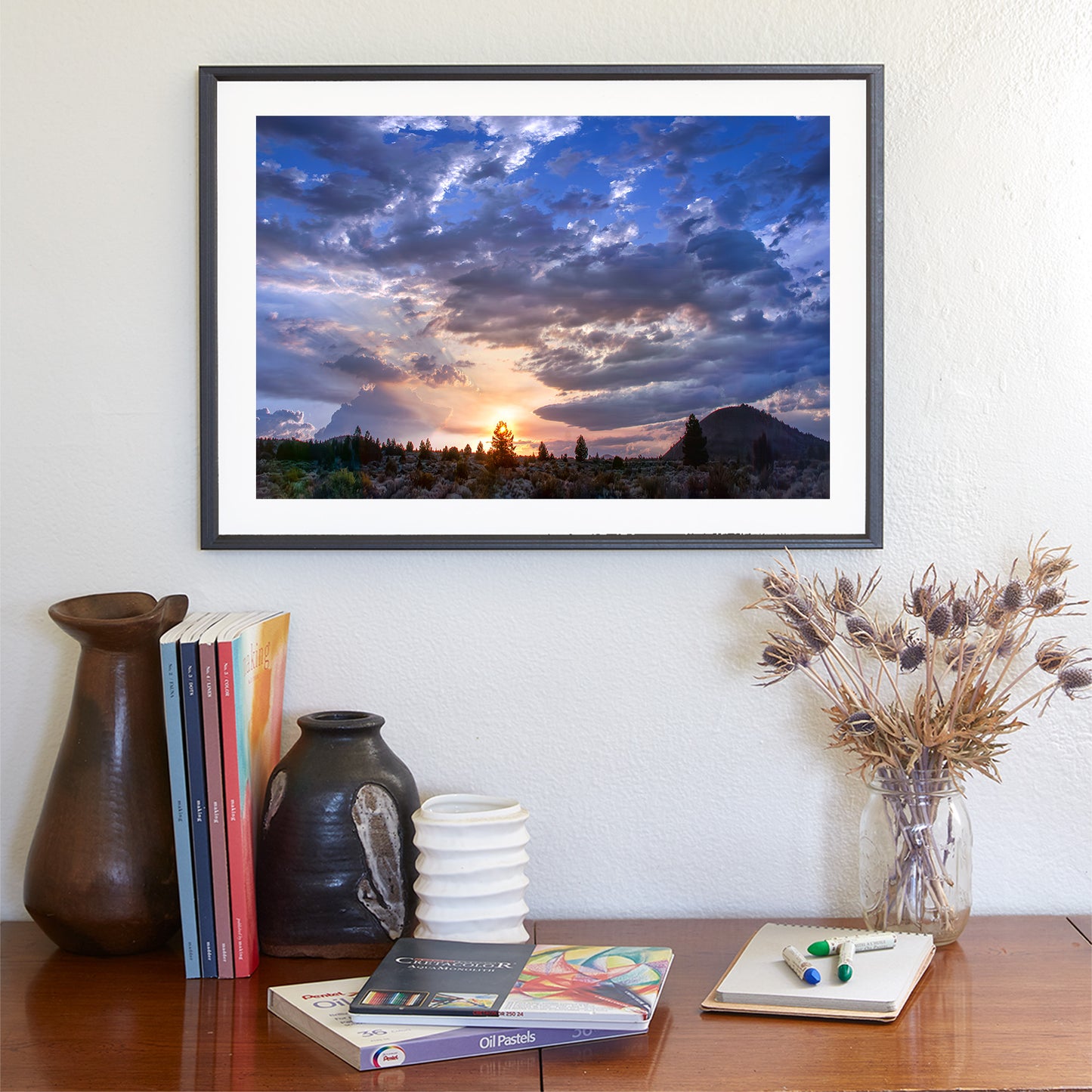 Western Sunset Photograph at Lava Beds National Monument