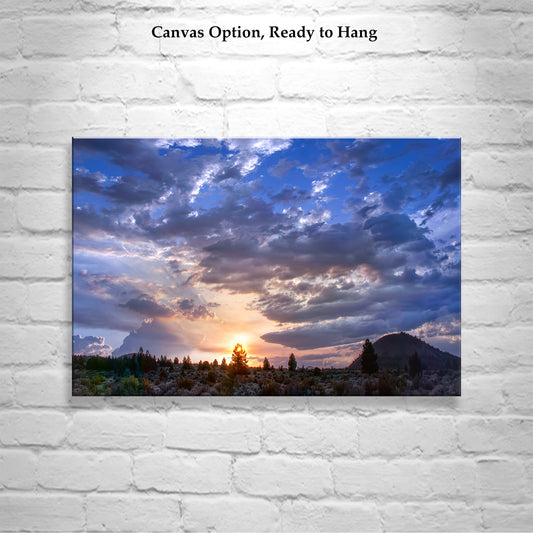 Western Sunset Photograph at Lava Beds National Monument