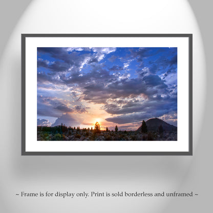 Western Sunset Photograph at Lava Beds National Monument