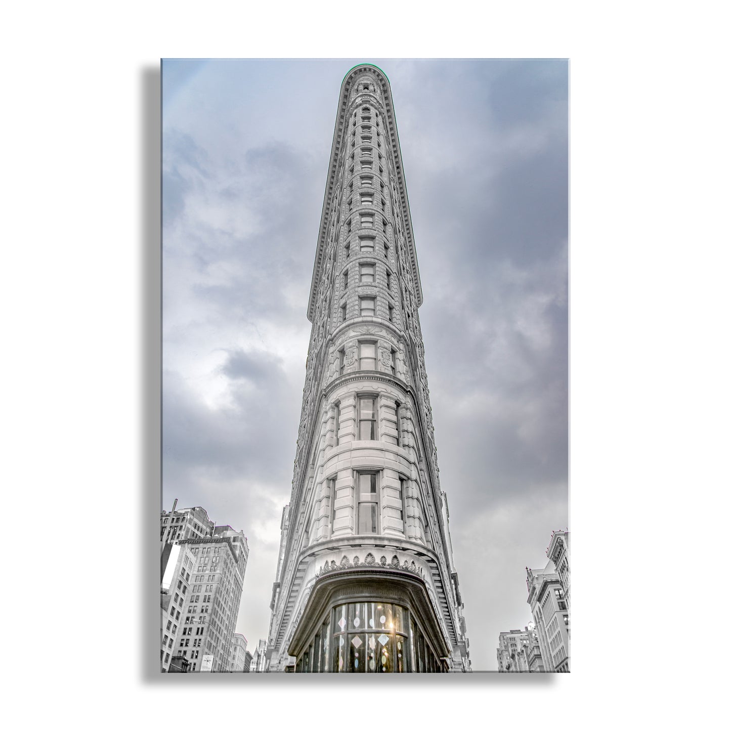 Flatiron Building against a cloudy sky.Flatiron Building New York Architecture Art Print by Murray Bolesta!