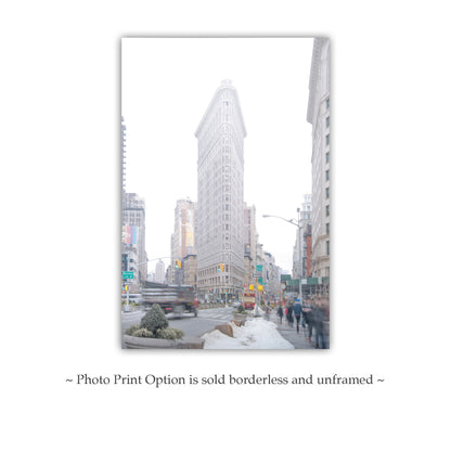 Flatiron Building NYC Winter Photo Print – Iconic Manhattan Landmark