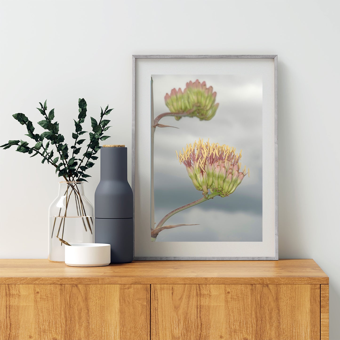 Agave Botanical Art with Southern Arizona Monsoon Flowers