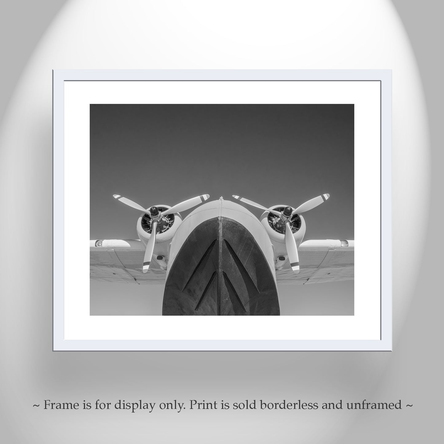 Vintage Seaplane Flying Boat Artwork – Black & White Art Set