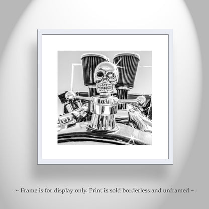 Ford Model T Hot Rod Art Print in Square Format Black and White