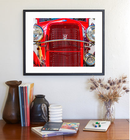 Ford Truck Picture as Vintage Automotive Wall Art