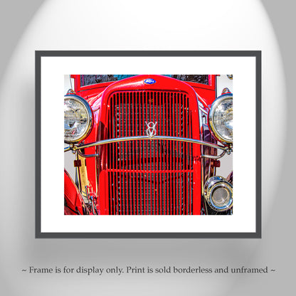 Ford Truck Picture as Vintage Automotive Wall Art