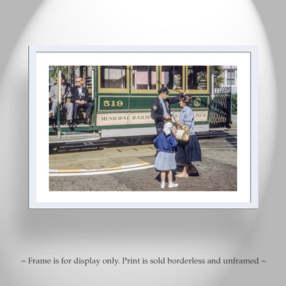 Vintage San Francisco Cable Car Photo | Mid-Century Fine Art Print