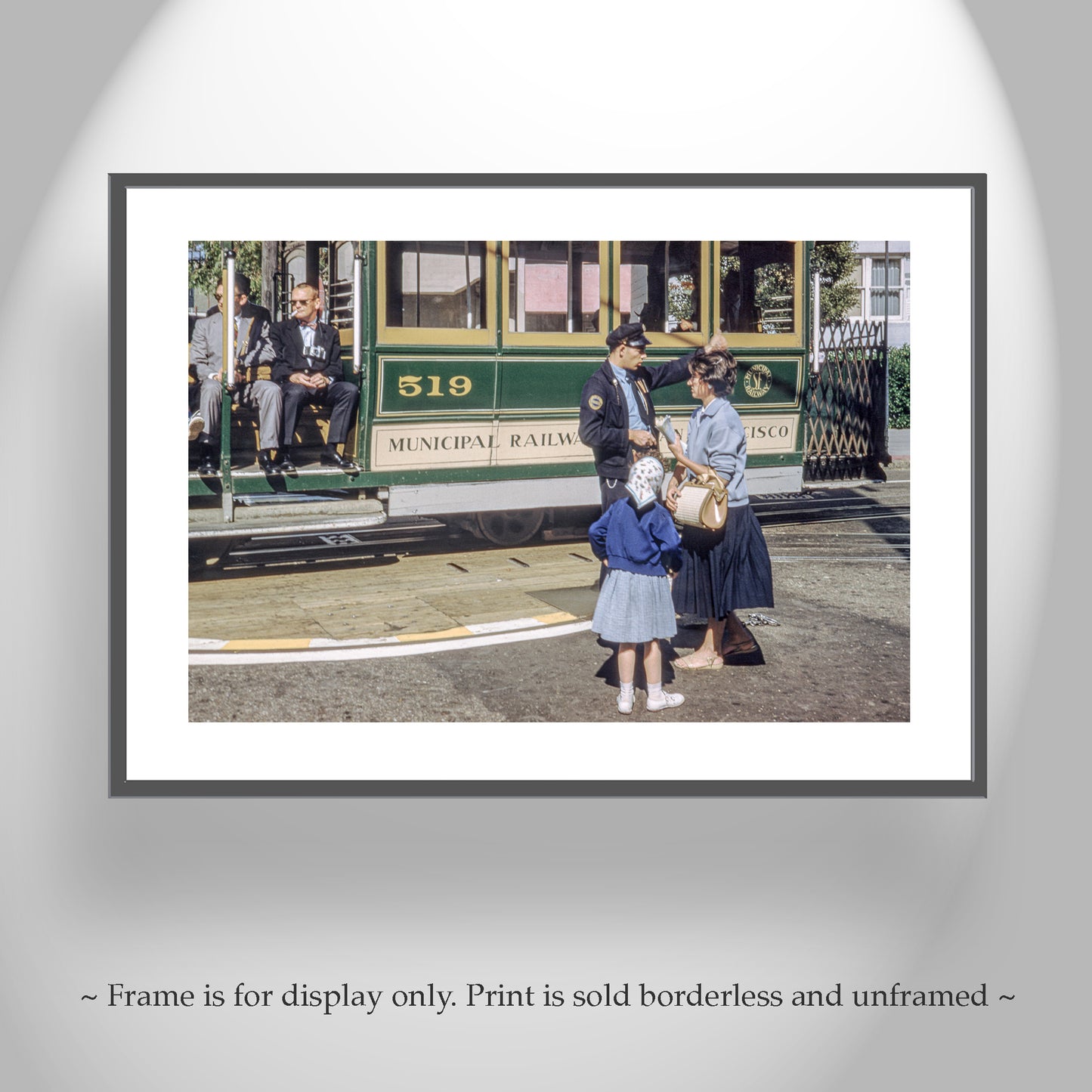 Vintage San Francisco Cable Car Photo | Mid-Century Fine Art Print