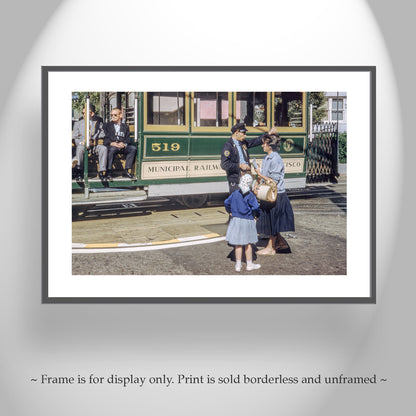 Vintage San Francisco Cable Car Photo | Mid-Century Fine Art Print