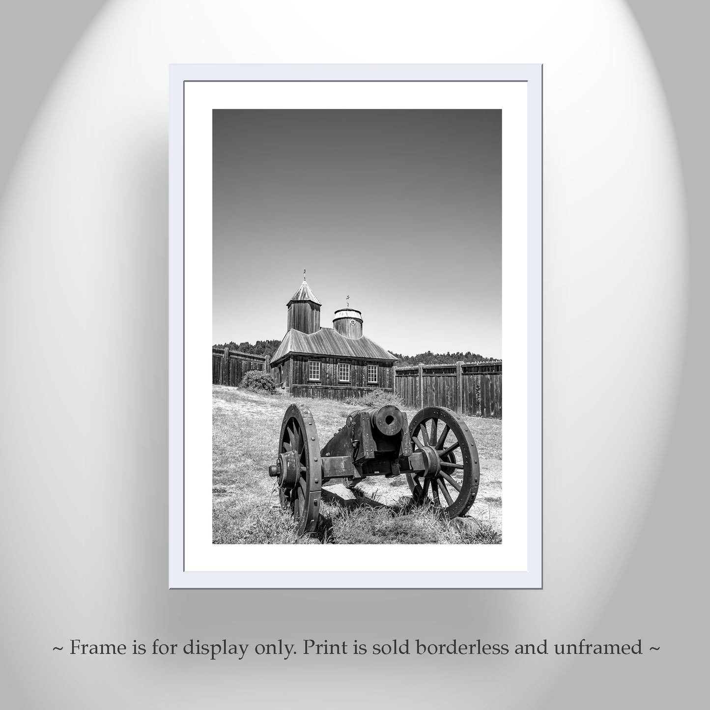 Fort Ross Historic Park California at Mendocino Coast | B&W Artwork