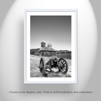 Fort Ross Historic Park California at Mendocino Coast | B&W Artwork